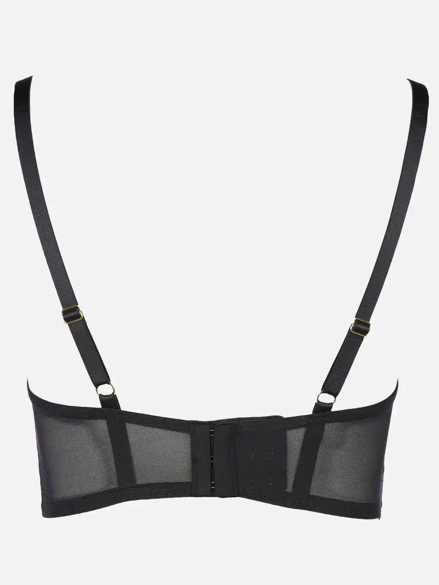 Bild 2 von Damen BH mit Spitze und Goldeffekt Schwarz