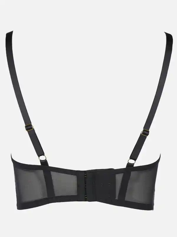 Bild 2 von Damen BH mit Spitze und Goldeffekt Schwarz