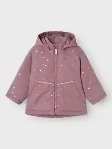 Mädchen Jacke mit Glitzerprint Blau