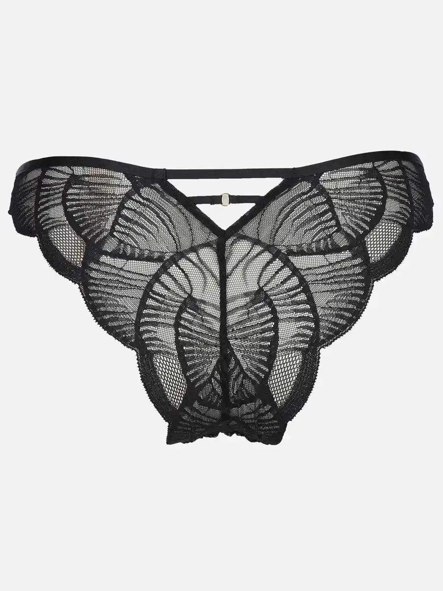 Bild 2 von Damen Slip mit Spitze im 2er Pack Schwarz