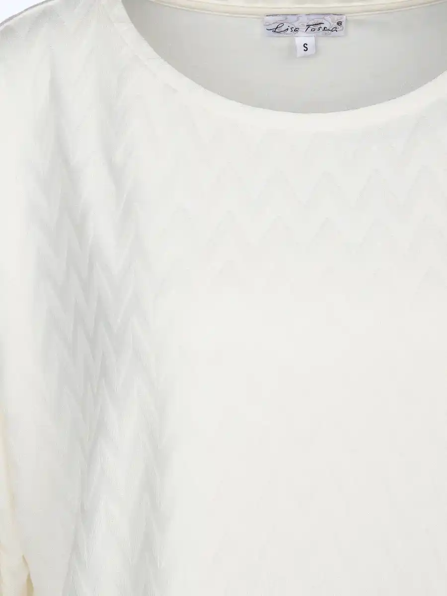 Bild 3 von Damen Jacquard Shirt mit 3/4 Arm Weiß