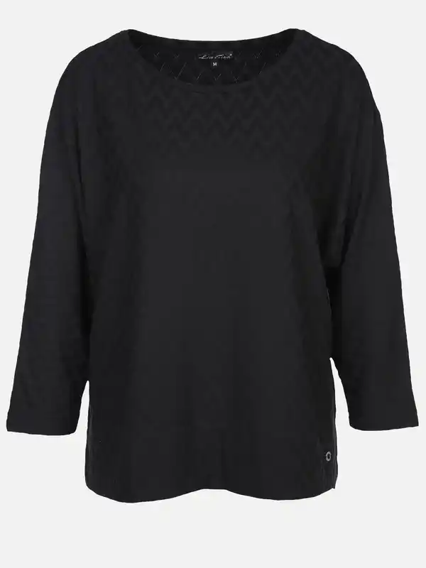 Bild 1 von Damen Jacquard Shirt mit 3/4 Arm Schwarz