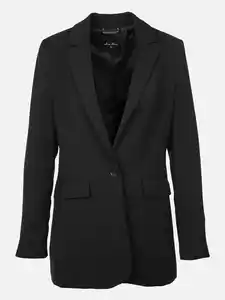 Damen Blazer in langer Form Schwarz