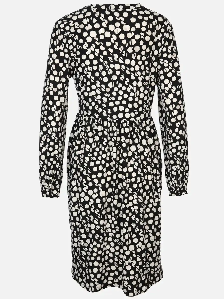 Bild 2 von Damen Jerseykleid mit Alloverprint Schwarz