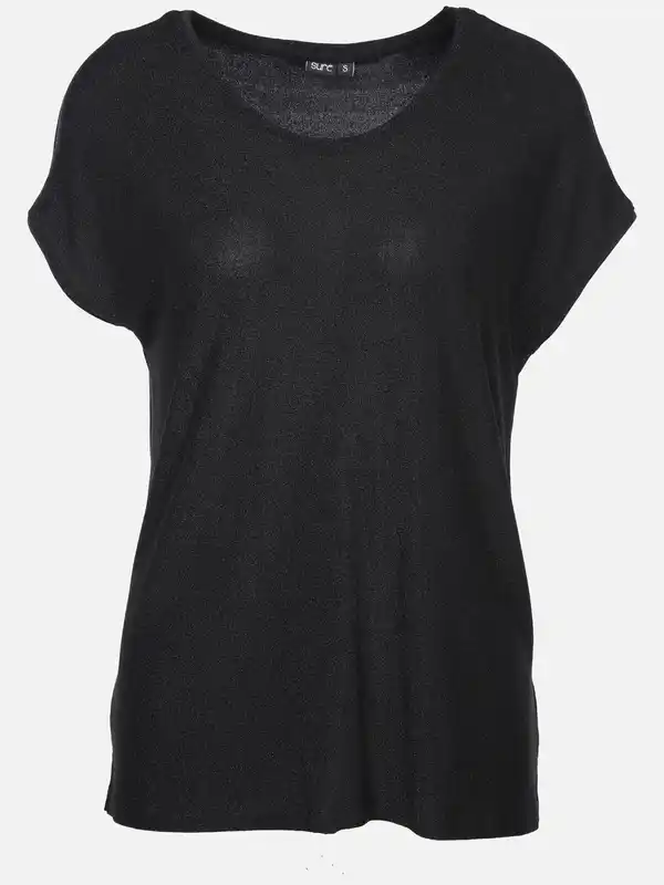 Bild 1 von Damen Shirt mit Glitzereffekt Schwarz