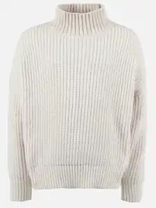 Mädchen Pullover in weiter Form Weiß