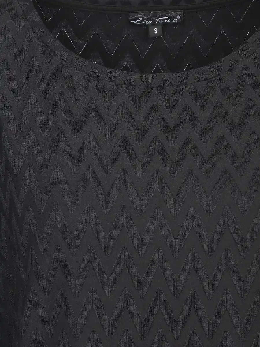 Bild 3 von Damen Jacquard Shirt mit 3/4 Arm Schwarz