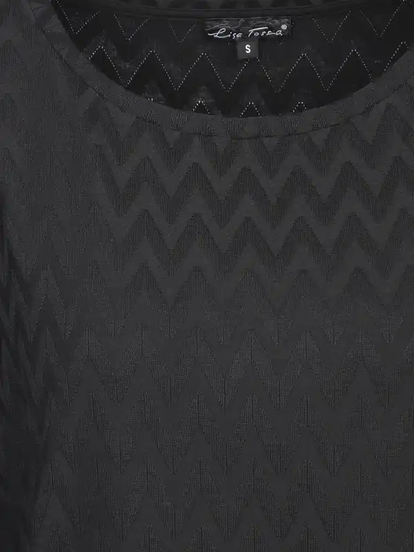 Bild 3 von Damen Jacquard Shirt mit 3/4 Arm Schwarz