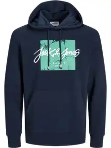 Jack&Jones JJTILEY SWEAT HOOD LN Hoodie Blau