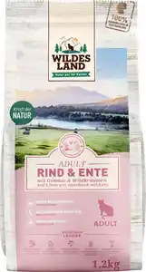 Wildes Land Katzentrockenfutter Rind und Ente, 1,2 kg