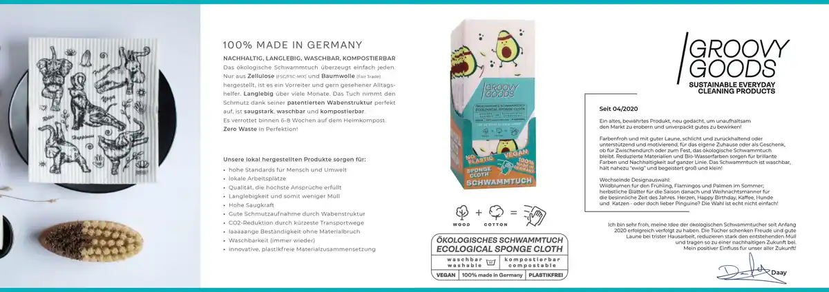 Bild 2 von Groovy Goods Schwammtuch Leaves