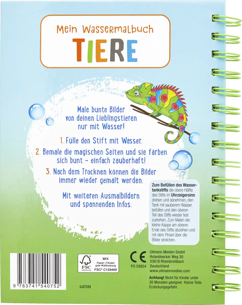 Bild 2 von IDEENWELT Wasser-Malbuch Tiere