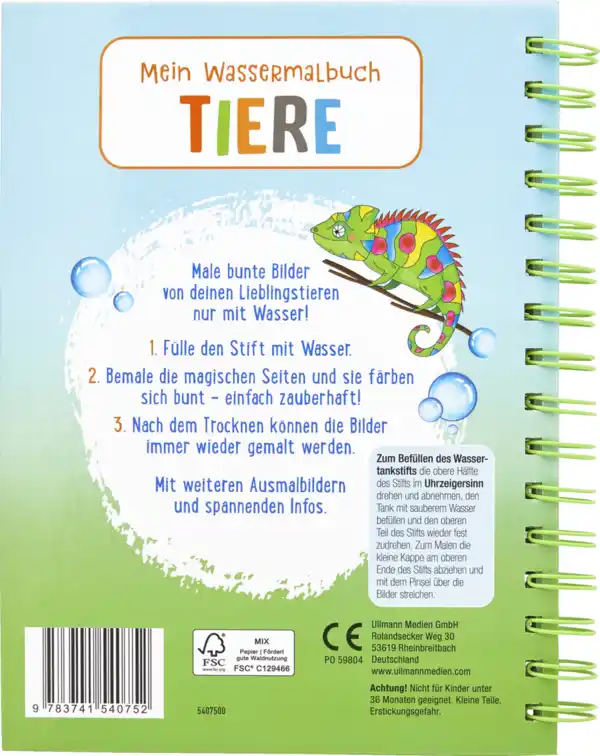 Bild 2 von IDEENWELT Wasser-Malbuch Tiere