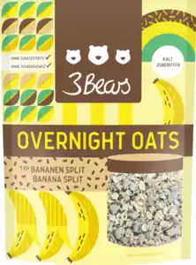 3Bears Overnight Oats Banana Split, 400 g