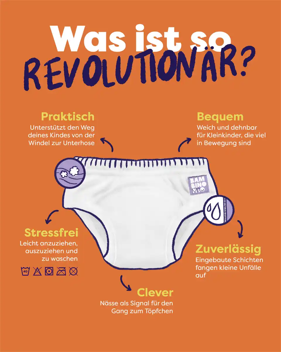 Bild 2 von bambino mio 3er Set Töpfchen-Trainingshose Dino, Gr. M, 3-4 Jahre