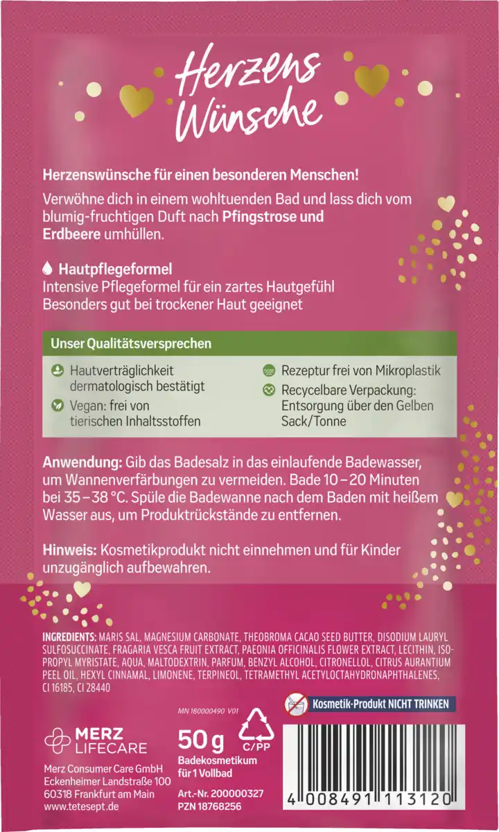 Bild 2 von tetesept Badesalz Herzenswünsche, 50 g