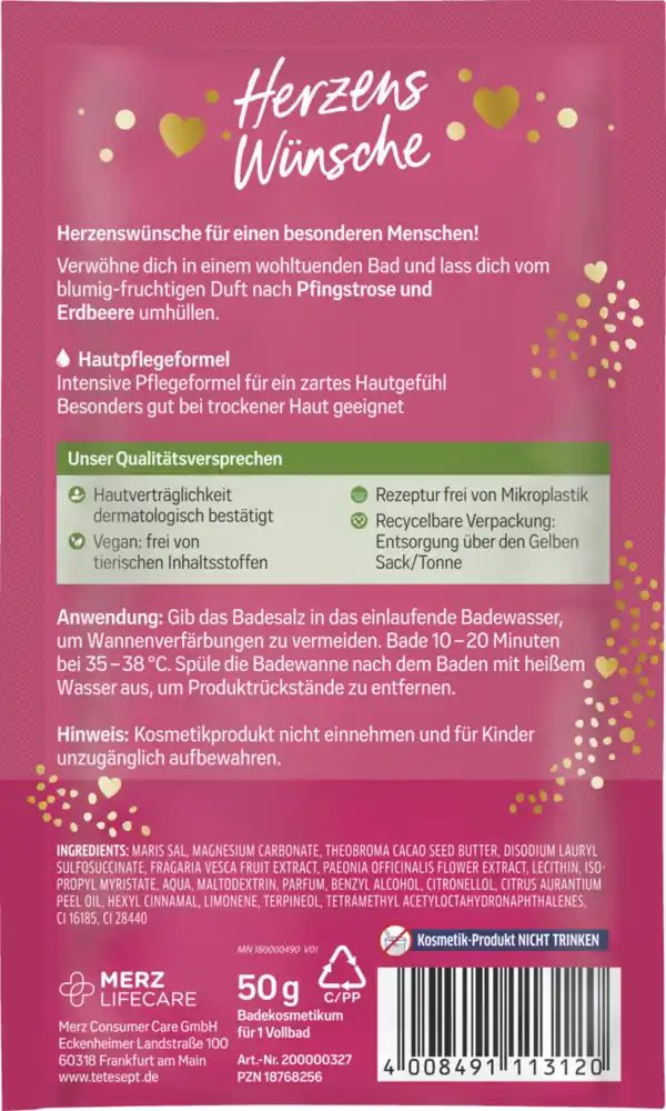 Bild 2 von tetesept Badesalz Herzenswünsche, 50 g