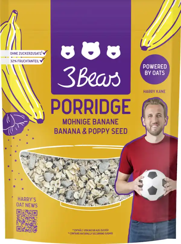 Bild 1 von 3Bears Porridge Mohnige Banane, 400 g