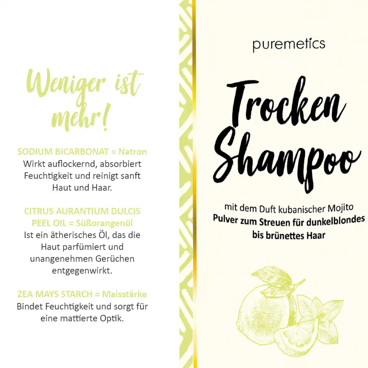 Bild 3 von puremetics Trocken-Shampoo Mojito, 100 g