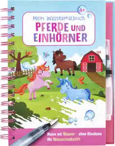 IDEENWELT Wasser-Malbuch Pferde