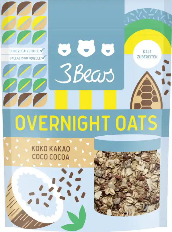 Bild 1 von 3Bears Overnight Oats Koko Kakao, 400 g