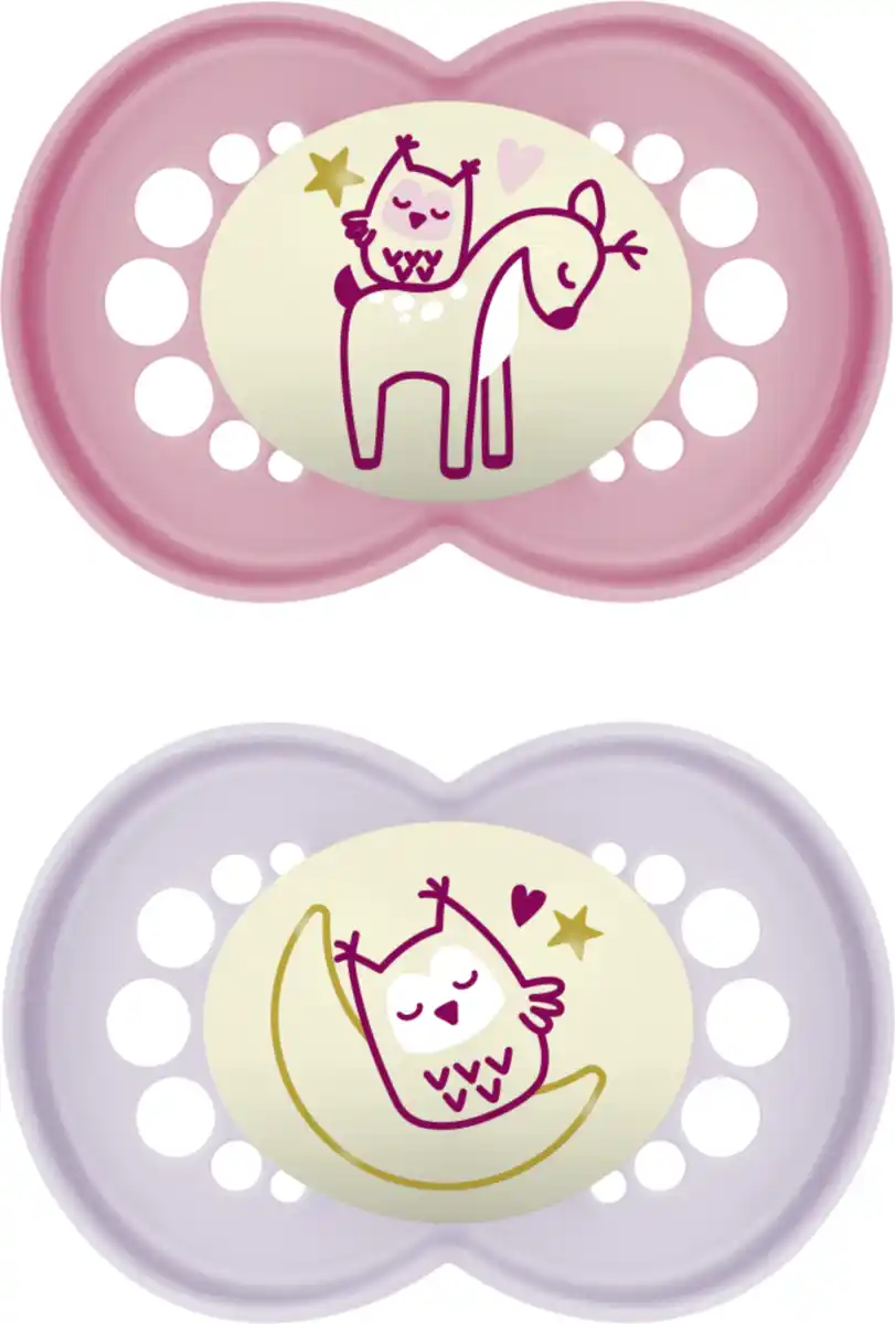 Bild 2 von MAM Schnuller Original Night, Silikon, 6-16 M., Reh/Eule
