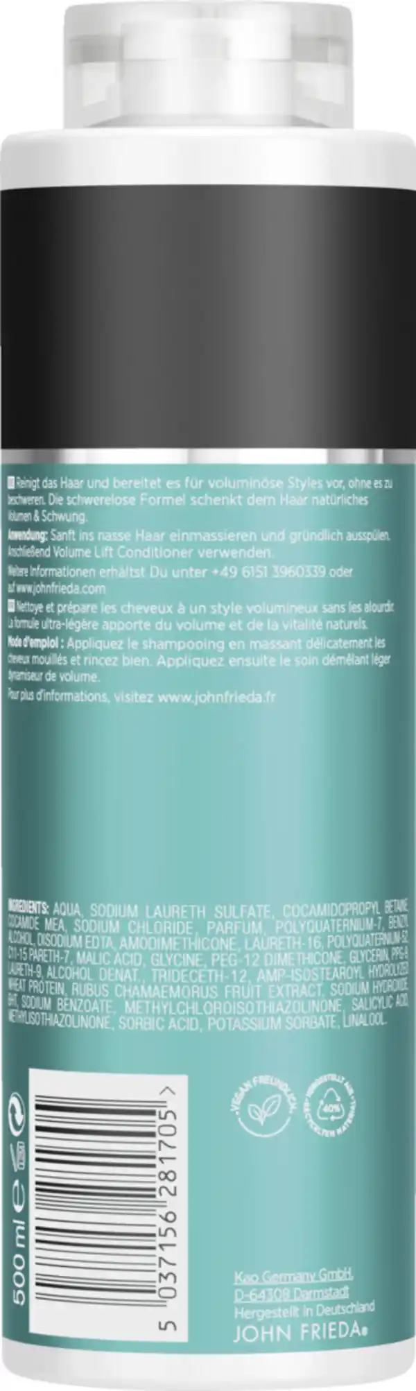 Bild 2 von JOHN FRIEDA Volume Lift Nicht beschwerendes Shampoo, 500 ml