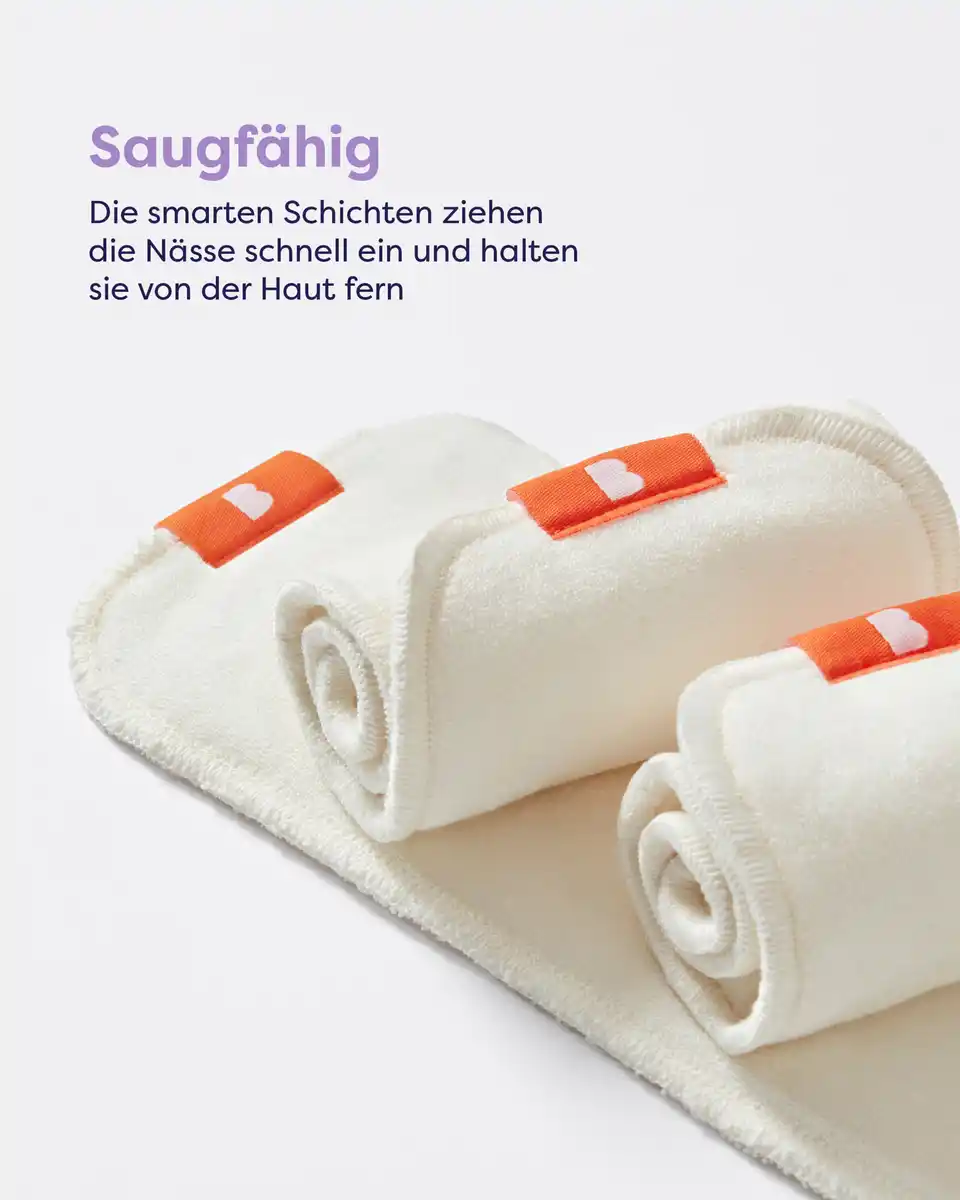 Bild 3 von bambino mio 3er Set Stoffwindel Saugeinlage