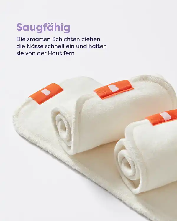 Bild 3 von bambino mio 3er Set Stoffwindel Saugeinlage