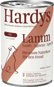 HARDYS Manufaktur Pur Nassfutter Lamm, 400 g