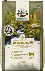 Wildes Land Hundefutter Adult PawPrint Tierwohl Huhn, 10 kg