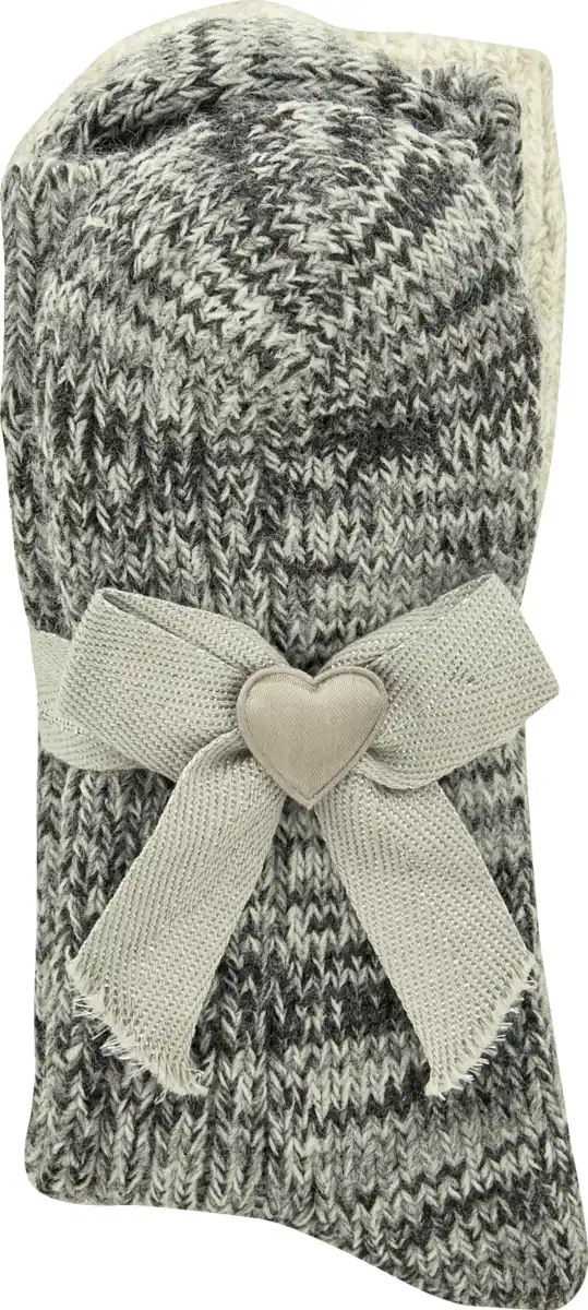 Bild 1 von IDEENWELT 2er Set Kuschelsocken Gr. 39/42 beige/anthrazit