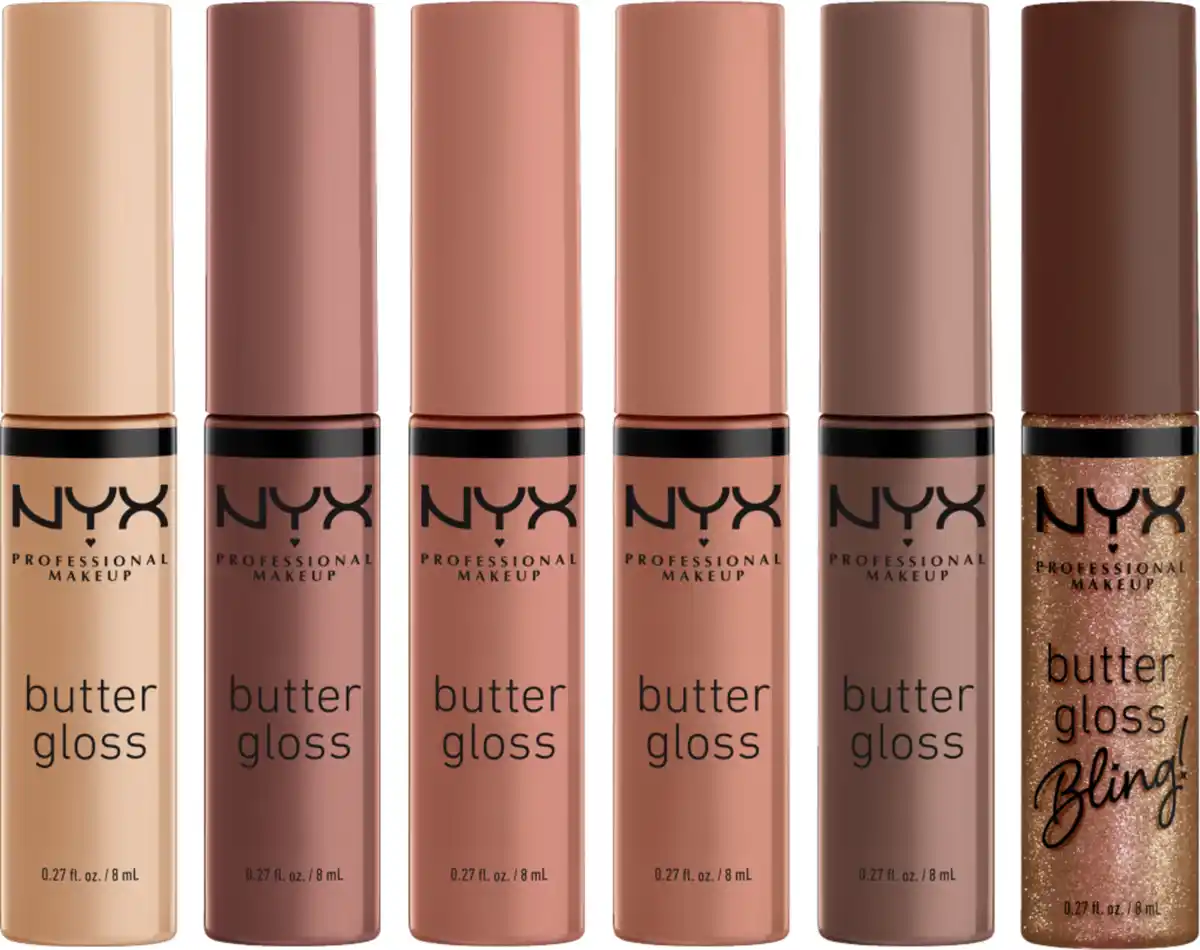 Bild 3 von NYX Professional MakeUp Lipgloss-Set Home Alone Butter Gloss Shade ,,Little Nero's Pizza'' Nudes