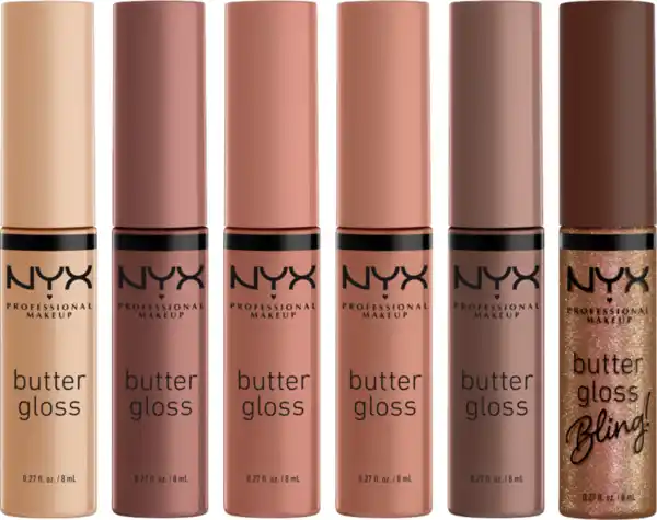 Bild 3 von NYX Professional MakeUp Lipgloss-Set Home Alone Butter Gloss Shade ,,Little Nero's Pizza'' Nudes
