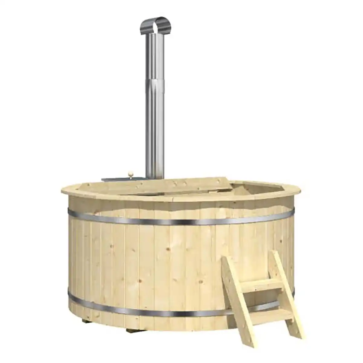 Bild 2 von Finntherm Holz-Badefass Bergen Ø 200 cm x 101 cm mit Ofen