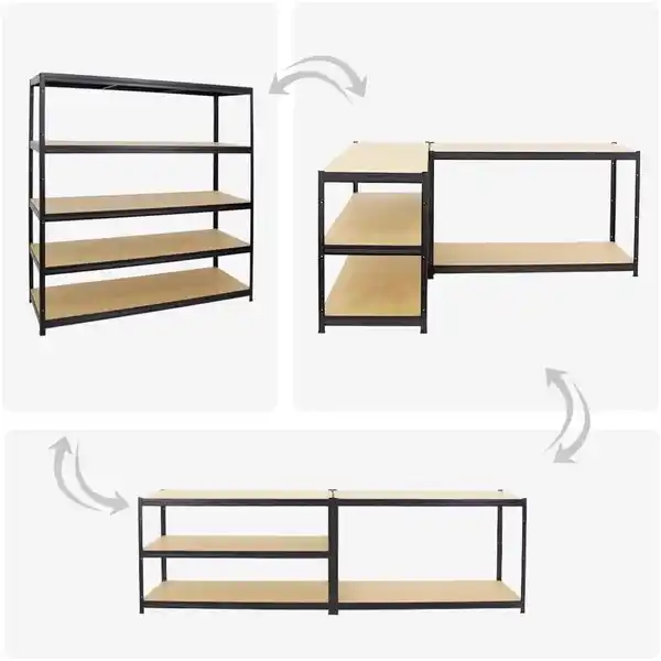 Bild 2 von PROREGAL Schwerlastregal Giant Elephant HxBxT 180 x 180 x 60 cm Fachlast 200 kg Schwarz