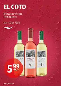 EL COTO Blanco oder Rosado Rioja/Spanien