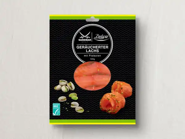 Bild 1 von Sansibar Deluxe ASC Geräucherter Lachs,  100 g