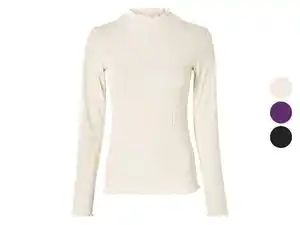 esmara® Damen Rollkragenshirt in Ripp-Qualität