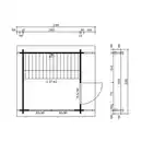 Bild 2 von Finntherm Gartensauna Lizzy XS Naturbelassen 278 cm x 228 cm Wandstärke 40 mm