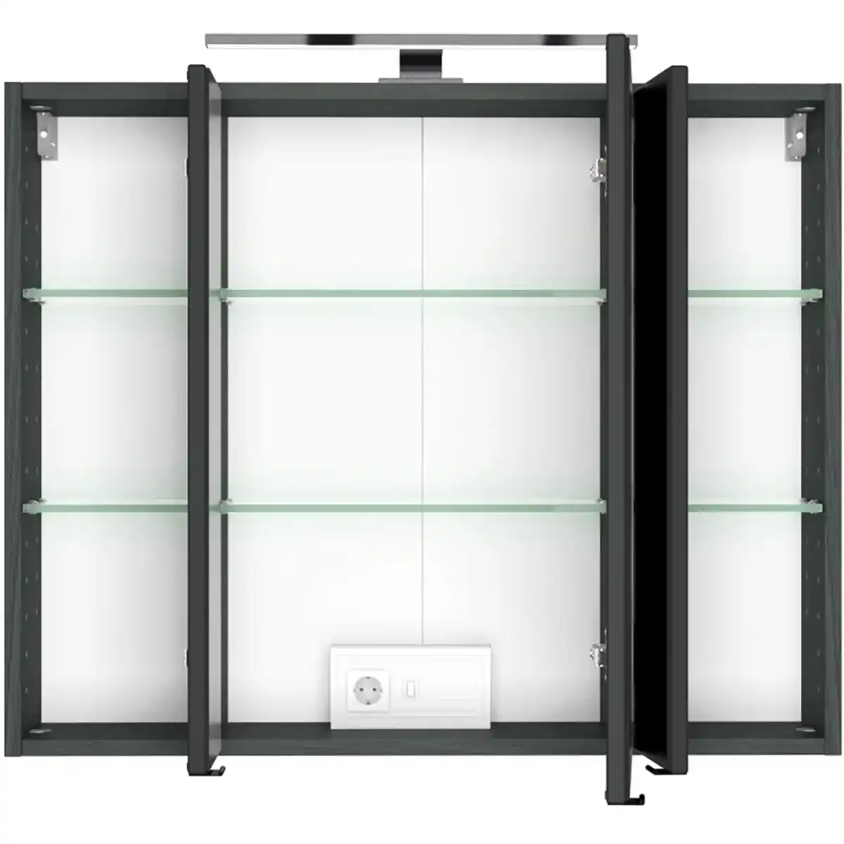 Bild 3 von Held Möbel Waschtisch-Set Bari 80 cm x 200 cm x 47 cm Grau-Eiche