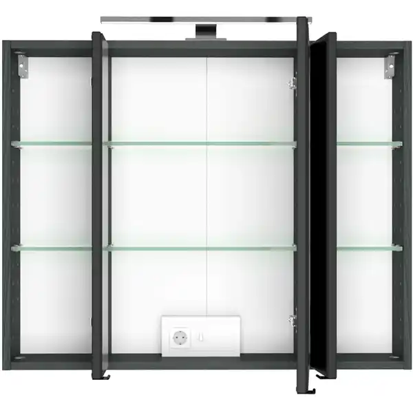 Bild 3 von Held Möbel Waschtisch-Set Bari 80 cm x 200 cm x 47 cm Grau-Eiche