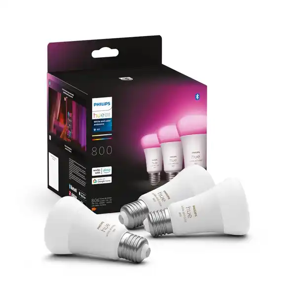 Bild 4 von Philips Hue Glühbirne E27 Mehrfarbig 800 lm 3 Stück