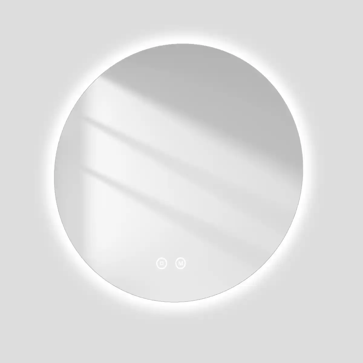 Bild 1 von Emke Rund Spiegel 60cm Rahmenloser LED Badezimmerspiegel mit Touchschalter 3 Dimmbare Lichtfarben