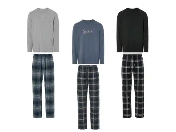 Bild 1 von LIVERGY® Herren Pyjama aus weicher, wärmender Flanell-Qualität