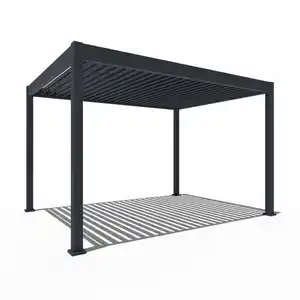 Weide Elektrische Deluxe Aluminium Pergola 3 x 4 M mit LED