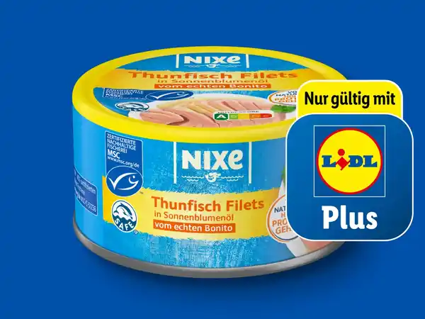 Bild 1 von Nixe MSC Thunfisch Filets in Sonnenblumenöl,  185 g