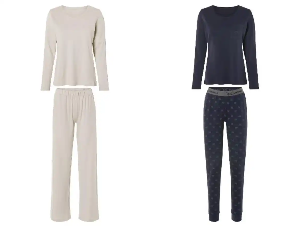 Bild 1 von Damen Pyjama, mit Stickerei