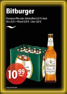 Bitburger Premium Pils oder Alkoholfrei 0,0 % Herb