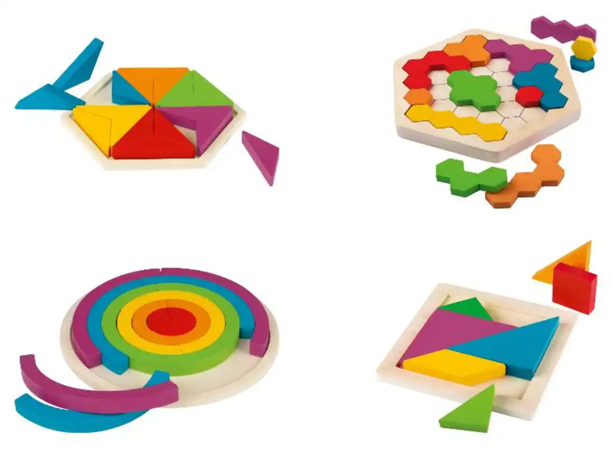 Bild 1 von Playtive Legespiel aus Holz, nach Montessori-Art